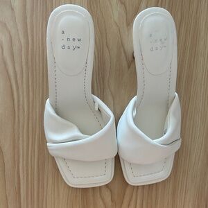 White Kitten Heels